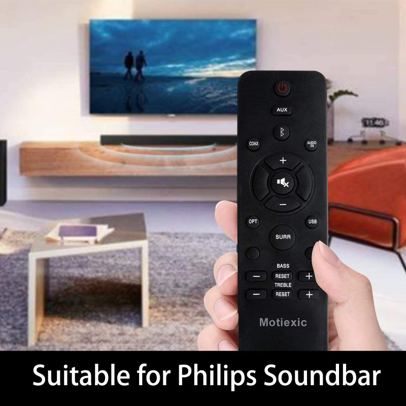 Motiexic Remote for Philips Soundbar HTL2101A/F7 HTL2111A/F7 HTL2160/F7 /F7996510059695 HTL996580004176 HTL1170BF7 HTL1170B/F7 HTL1177BF7 HTL1177B/F7 RT996580004176 - Image 3